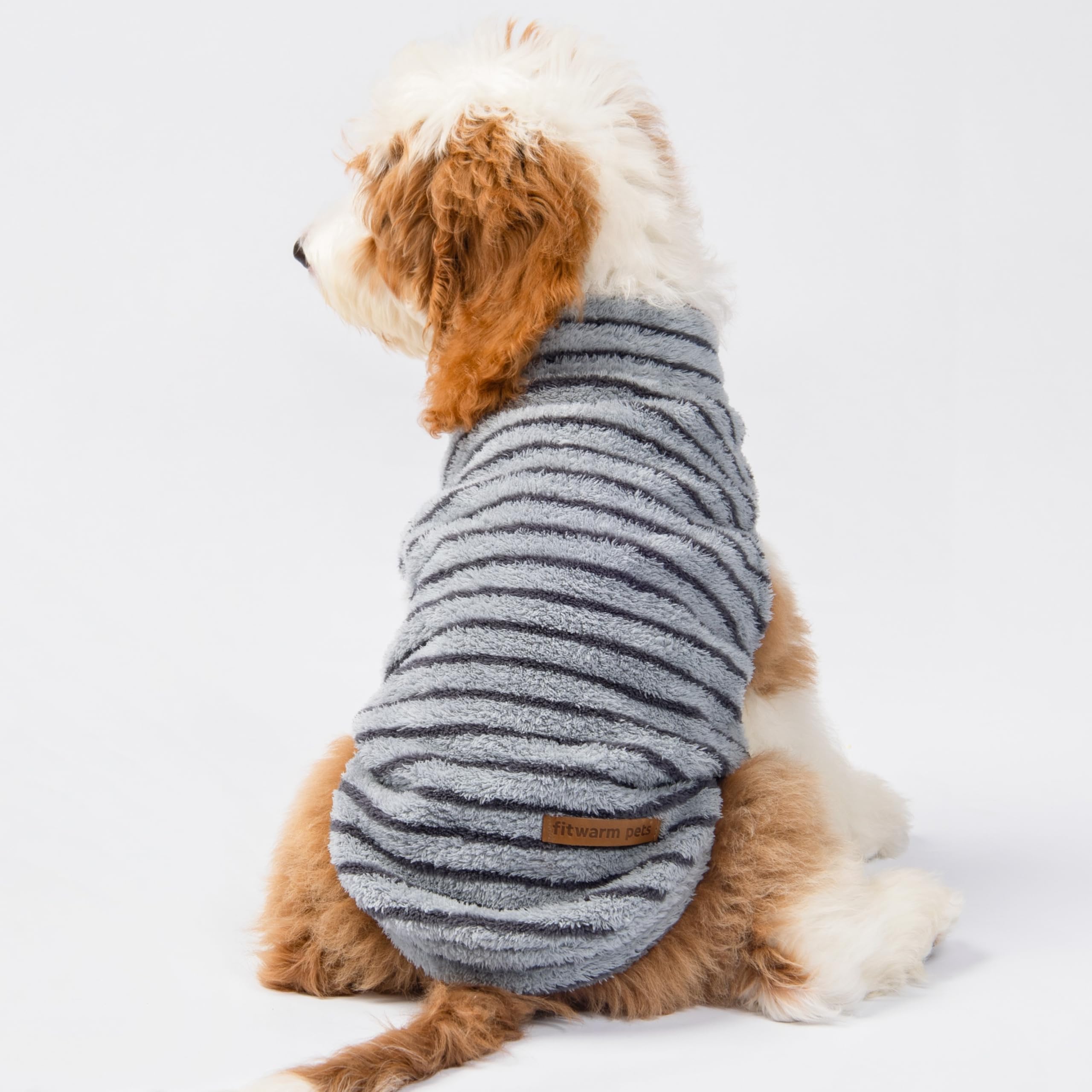 Fitwarm sudadera para perro, azul navy, frontal y cálida.