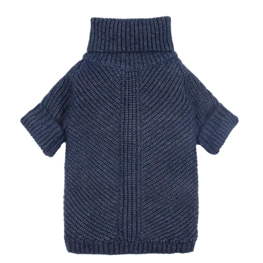 Fitwarm sudadera para perro cuello tortuga azul marino: abrigada para paseos en días fríos.