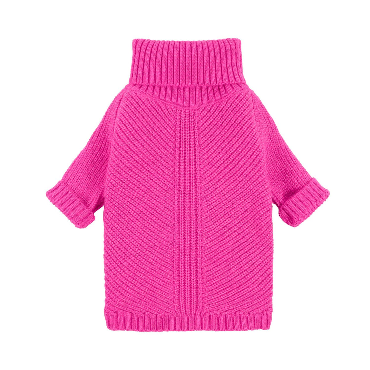Fitwarm sudadera de cuello alto para perro en rosa, ideal para días fríos.