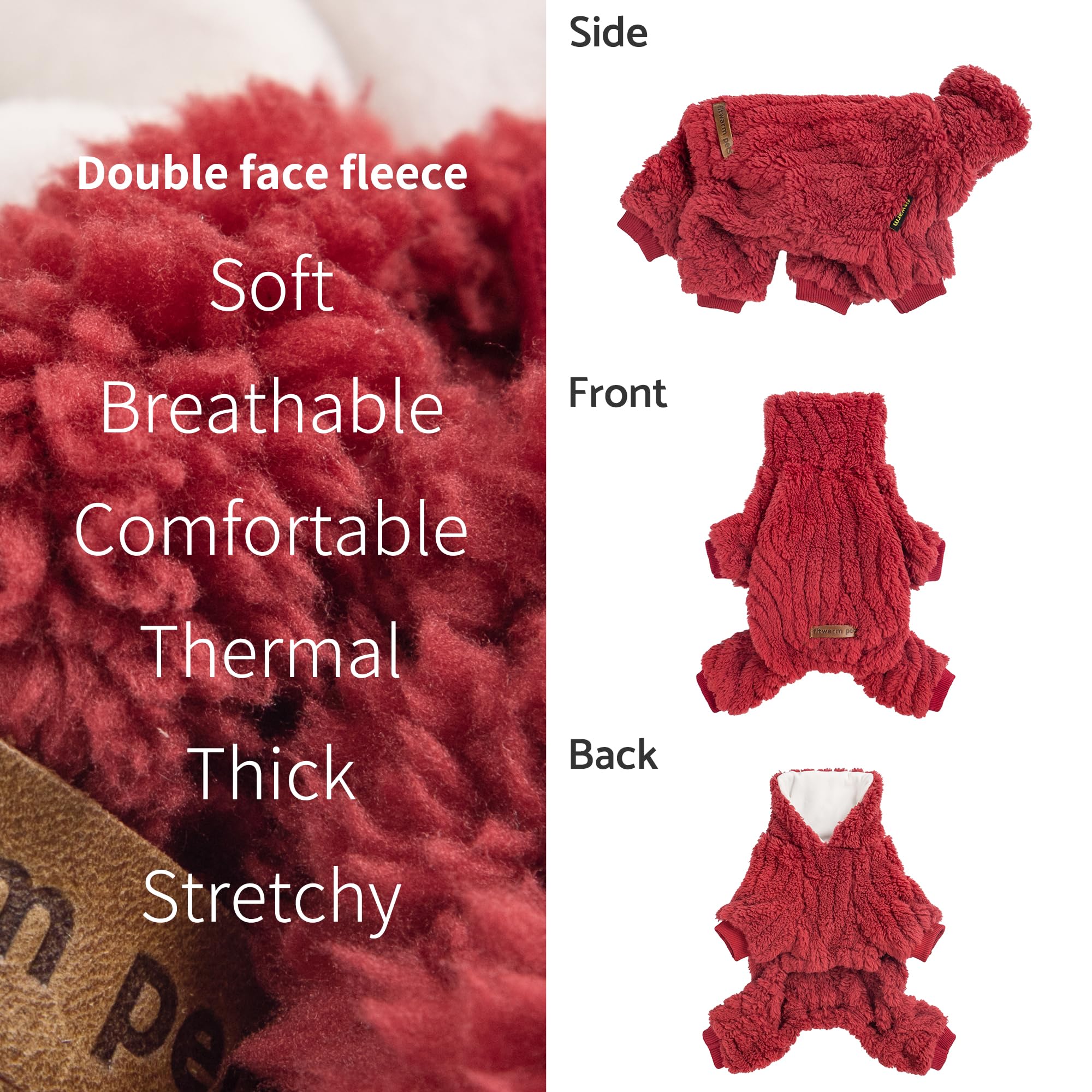 Fitwarm diseño con puños facilita ponerse y quitarse el pijama.