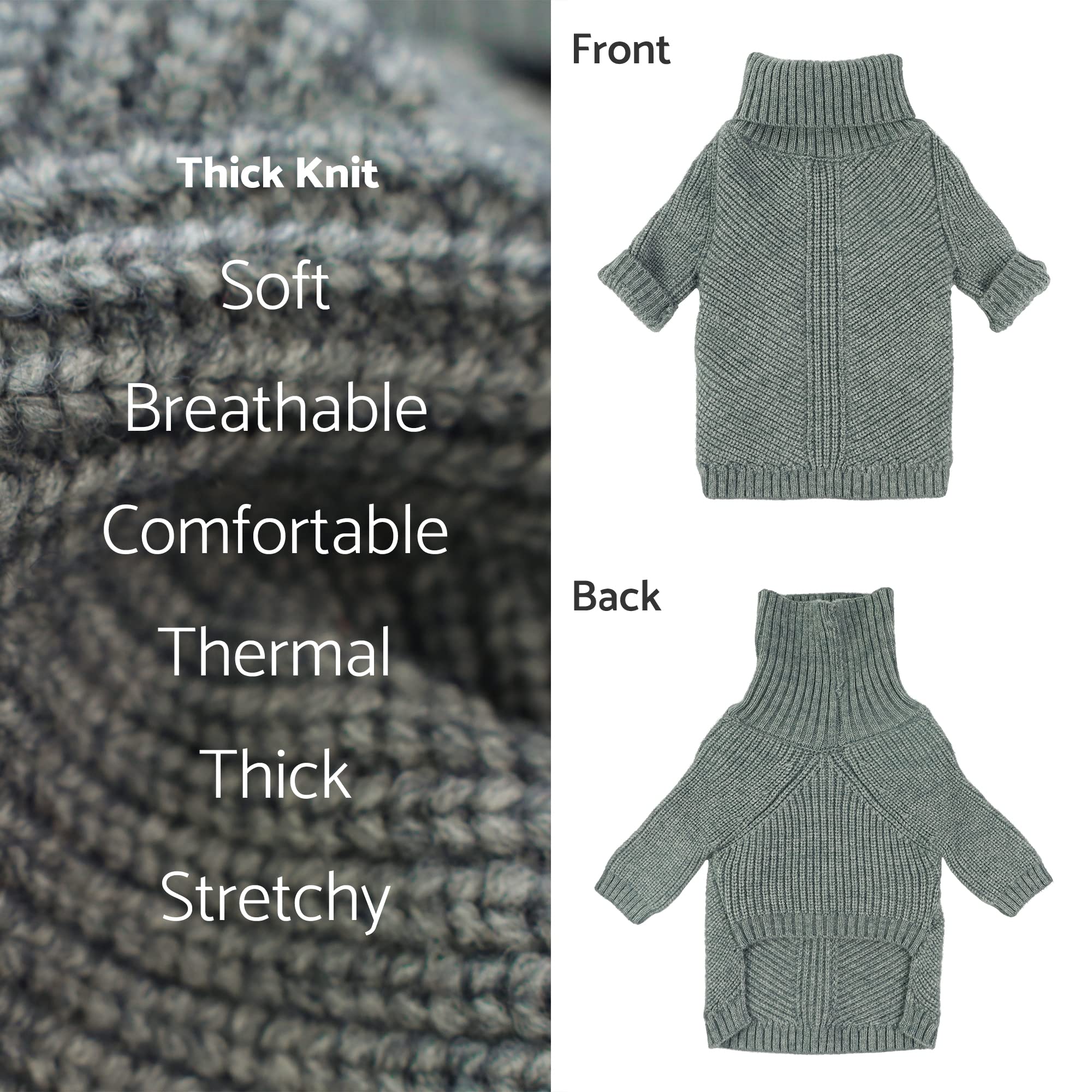 Fitwarm suéter para perro, fácil de colocar y quitar con diseño práctico.
