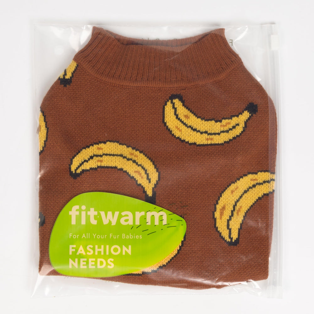 Fitwarm suéter-perro-banana, plátano gráfico para un estilo alegre