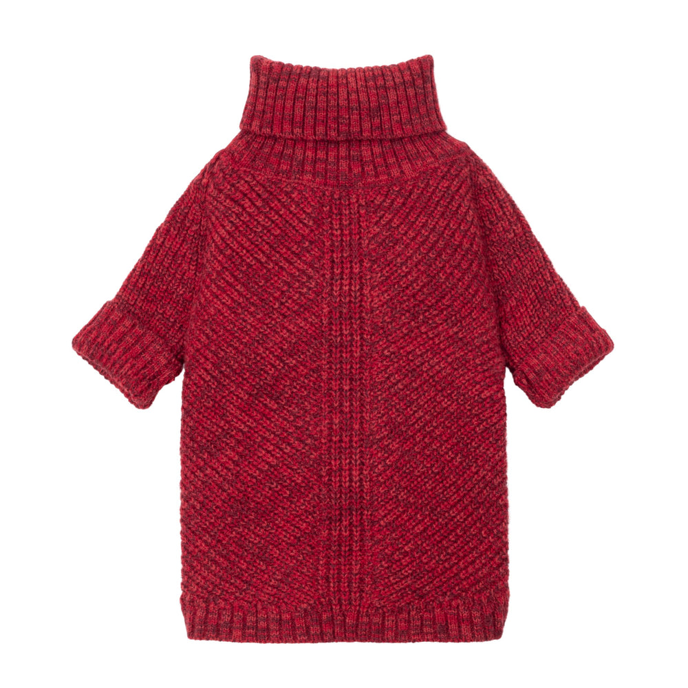 Fitwarm sueter para perro con cuello alto, vista frontal, calidez y comodidad en paseos.