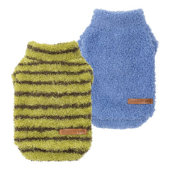 Fitwarm sueter para perro con rayas azul cielo, ideal para paseos diarios