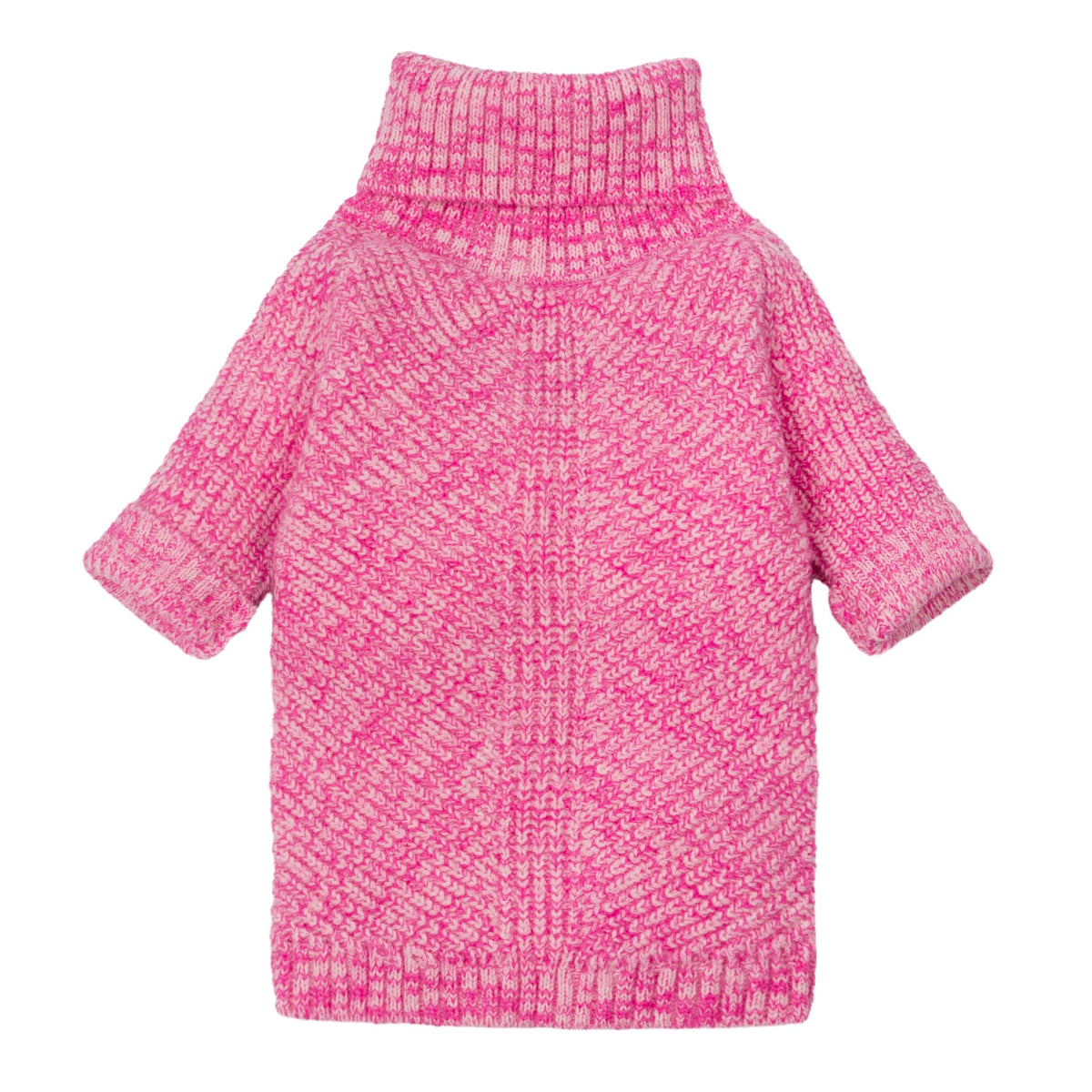 Fitwarm suéter para perro con cuello alto en rosa, ideal para paseos fríos