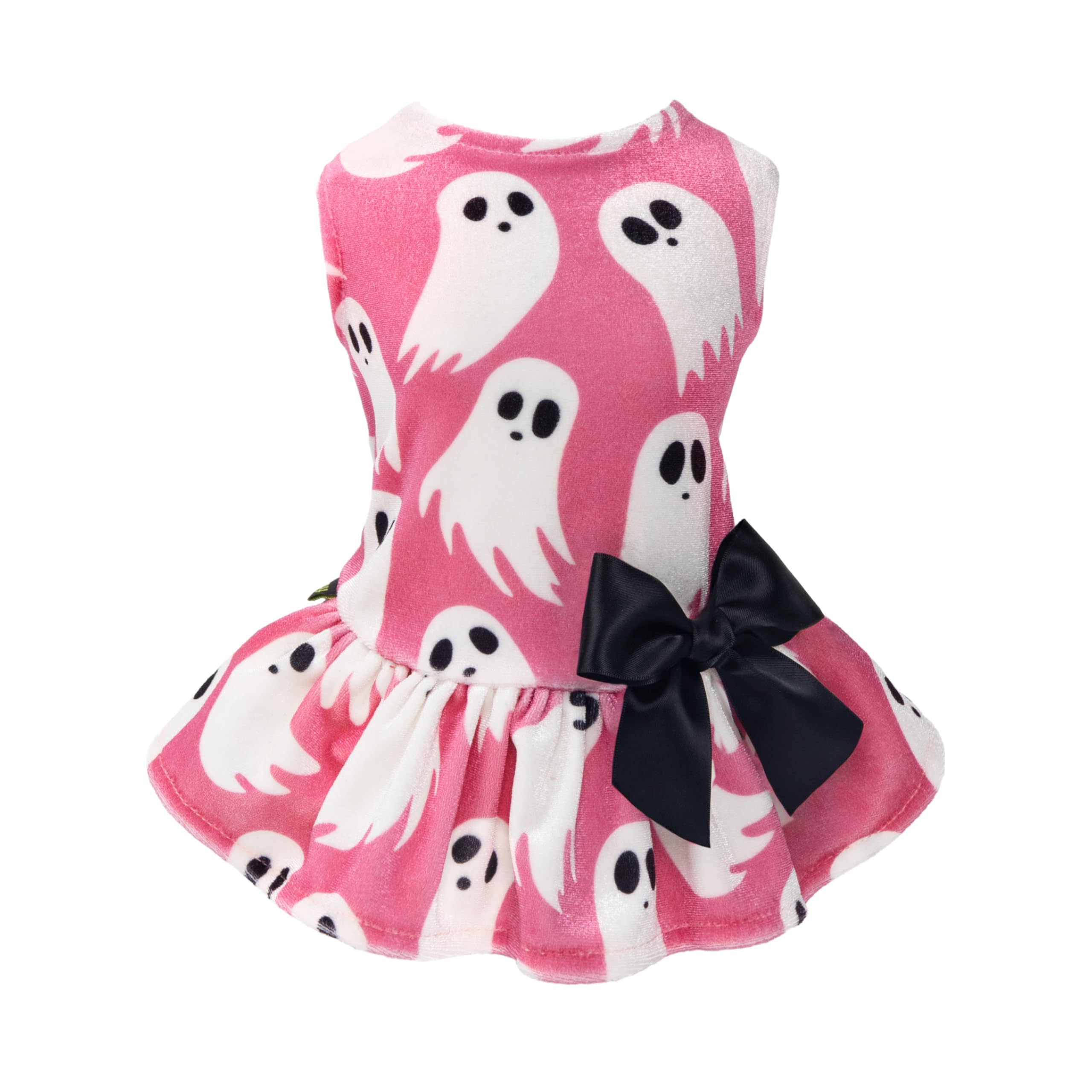 Vestido Halloween para Perro Fitwarm frente con estilo fantasma.