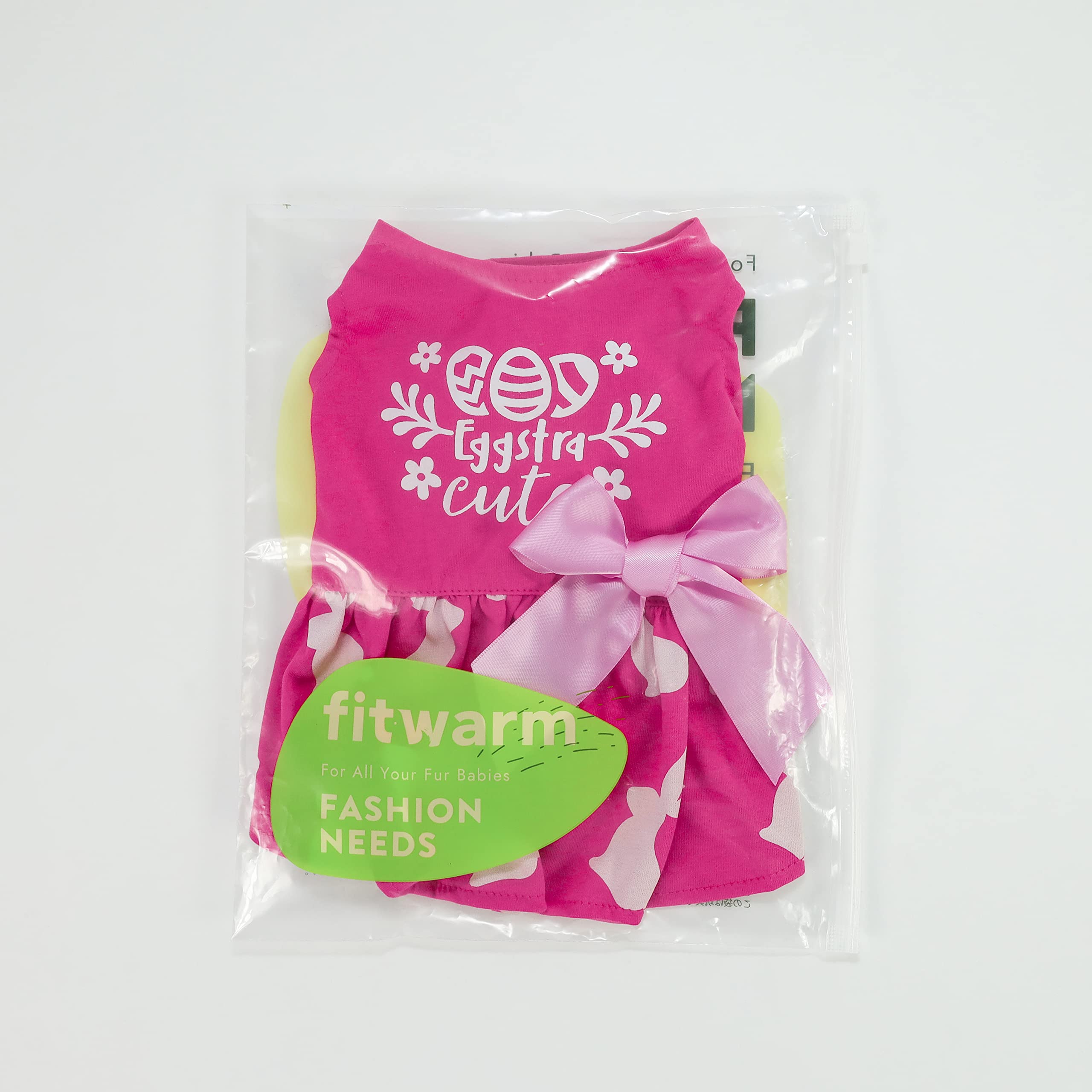 Fitwarm vestido-pascua-perro verde, aspecto fresco para salidas