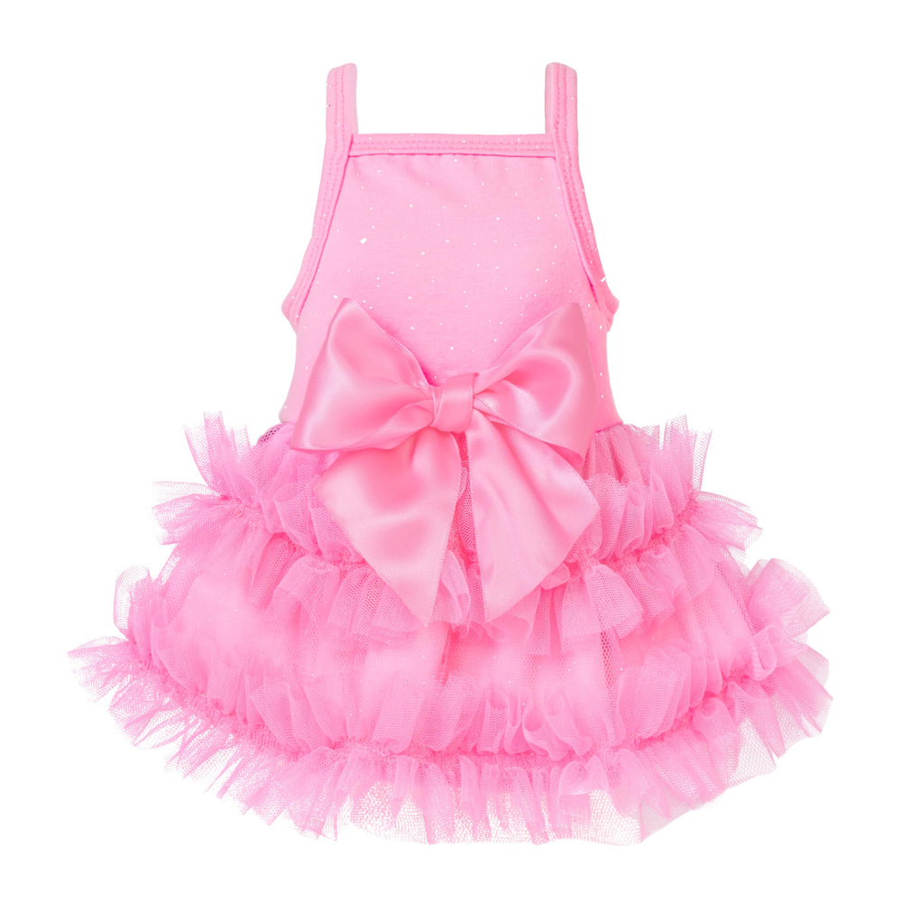 Vestido Fitwarm para perro, frontal rosa, ideal para fiestas y fotos.