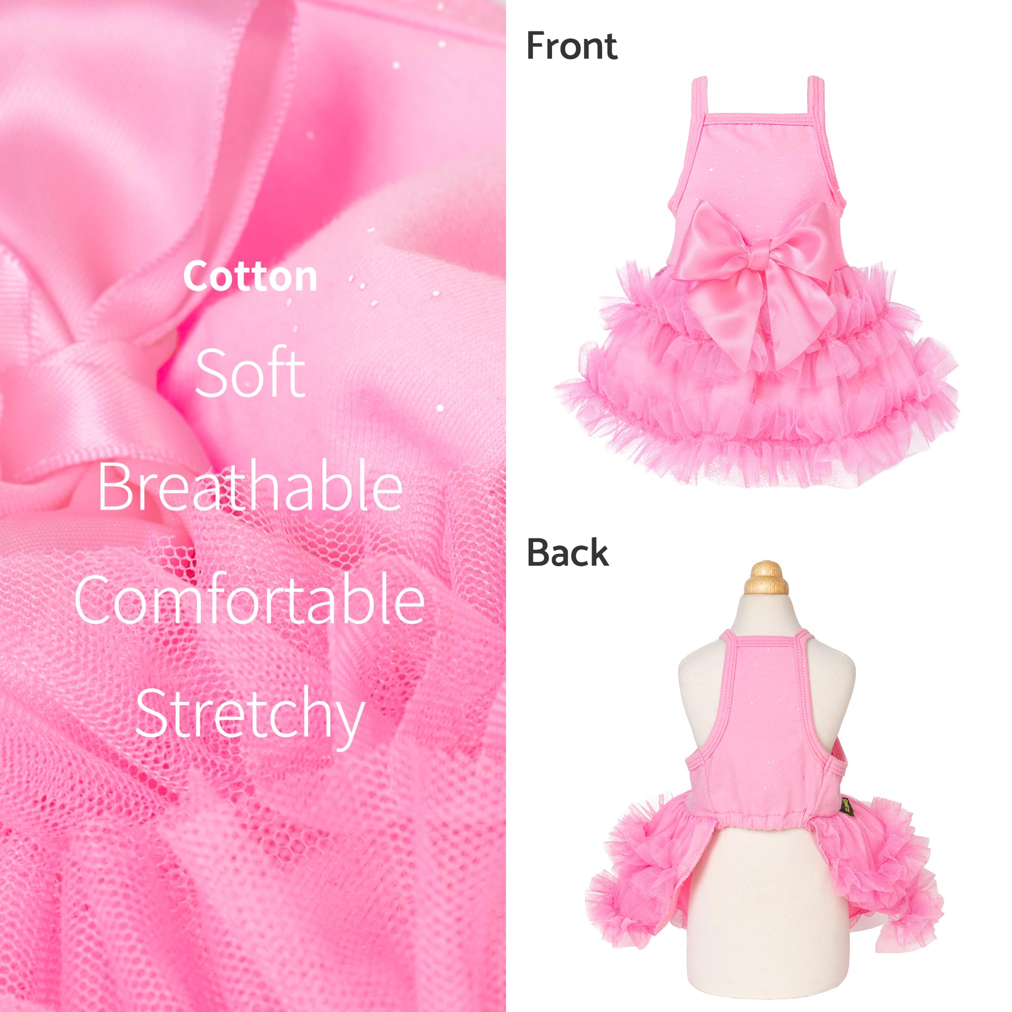 Vestido Fitwarm con moño frontal, complemento bonito para fotos.
