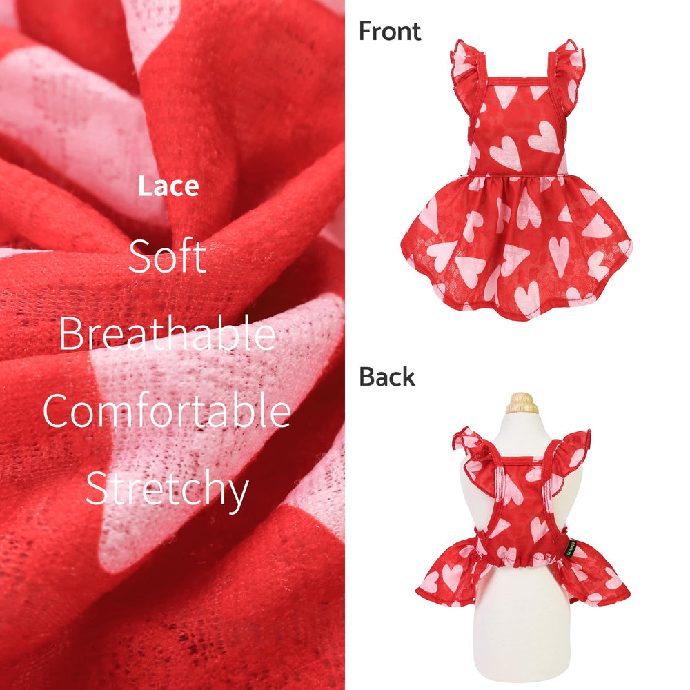 Vestido Fitwarm estilo princesa con volantes para perro.