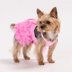 Vestido Fitwarm para perro, trasero rosa, diseño cómodo para paseos.