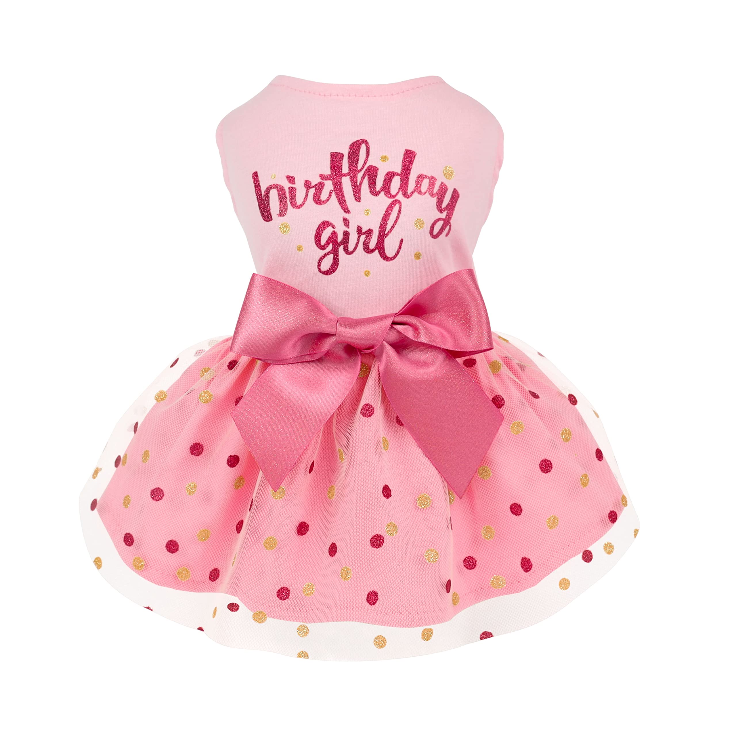 Vestido Fitwarm para perros, tul rosa para día de cumpleaños