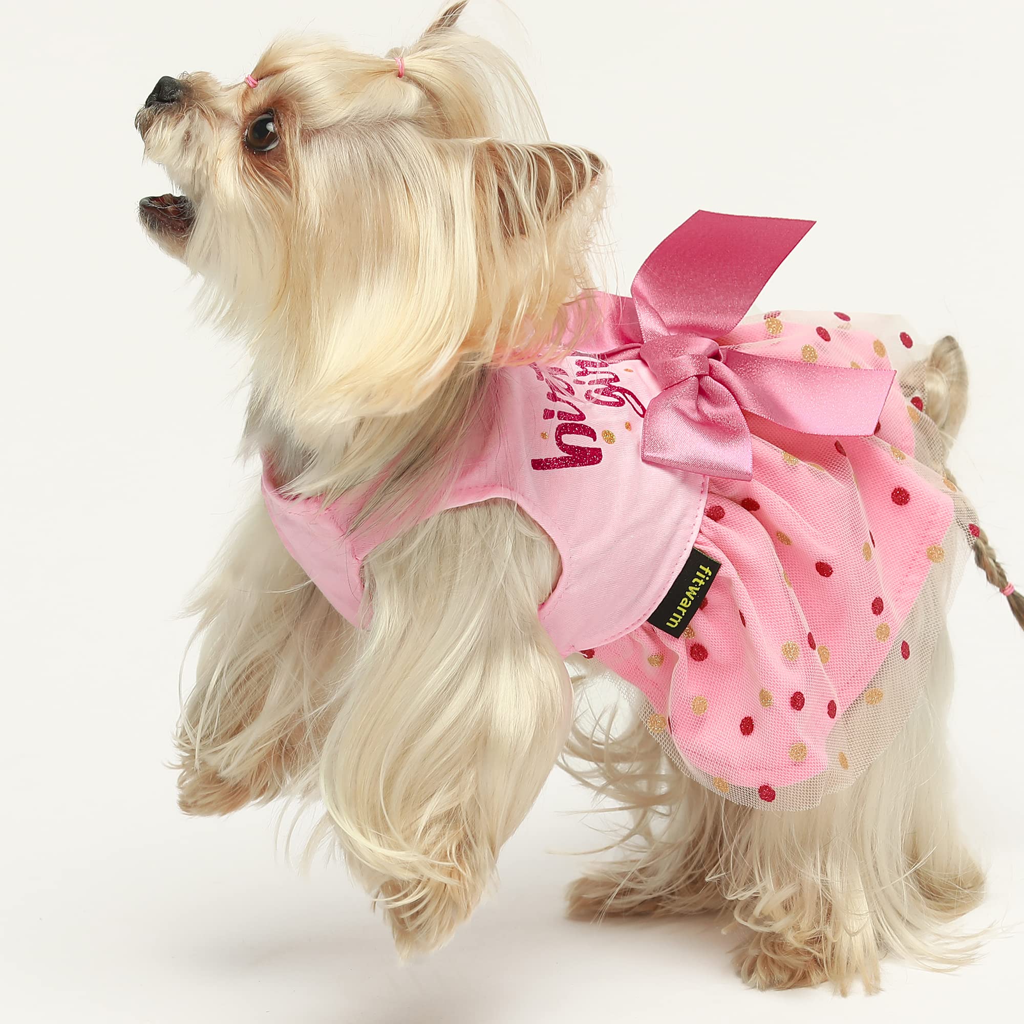 Vestido Fitwarm, talla pequeña, rosa para fiestas y fotos