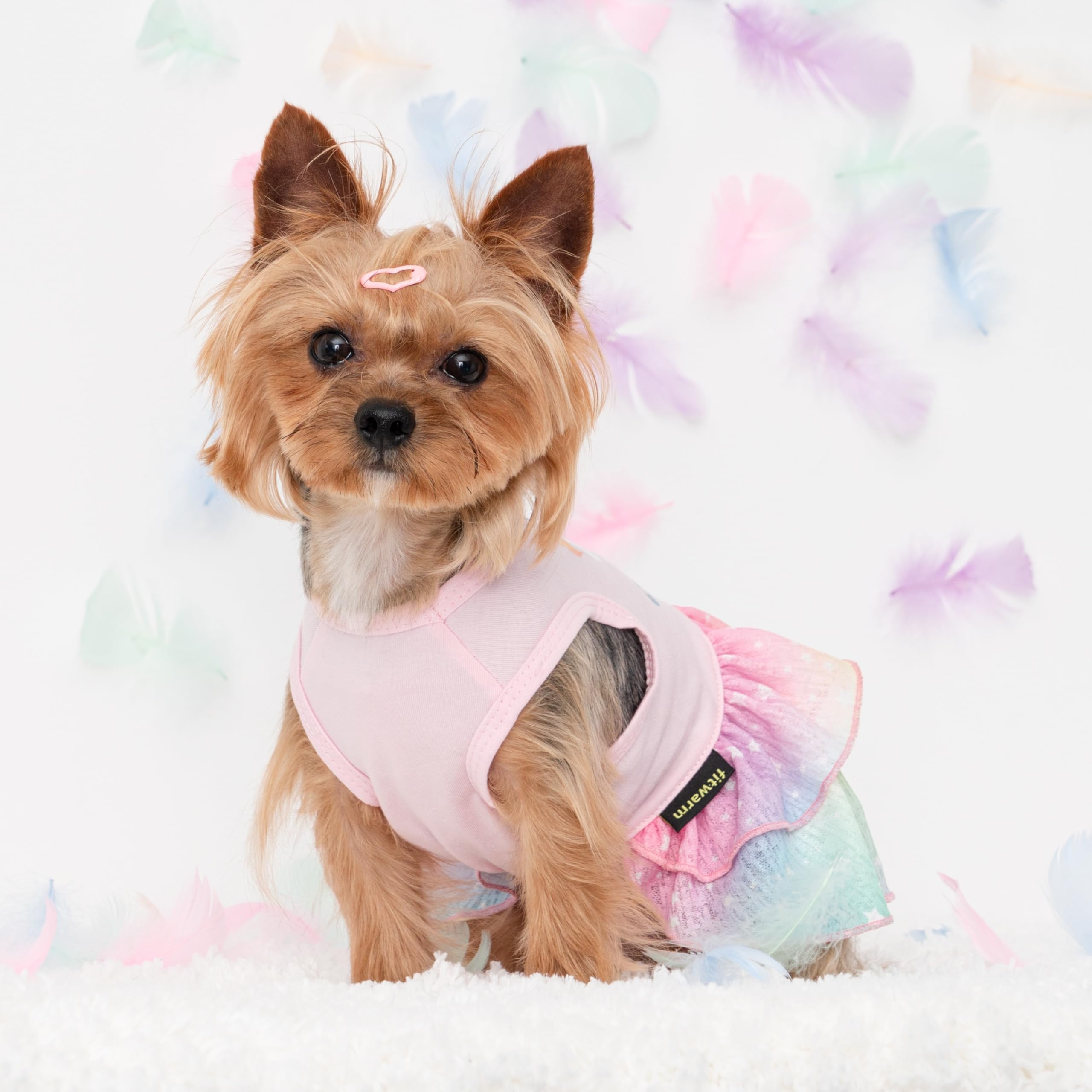 Vestido Fitwarm con tutu de volantes rosa, ideal para juegos y sesiones de fotos.
