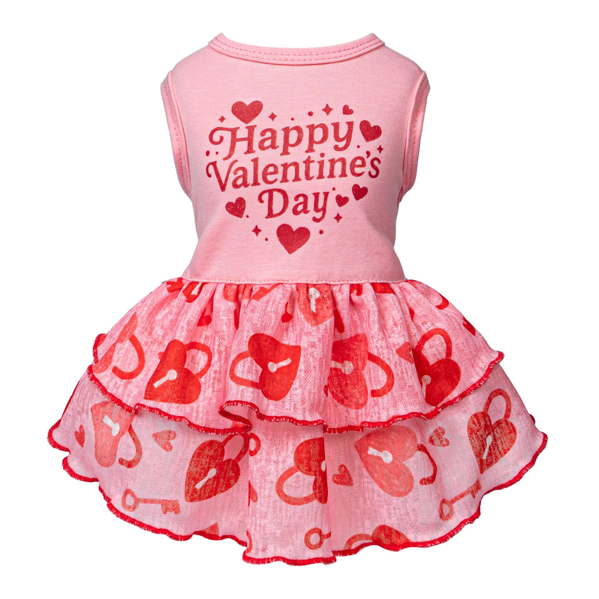 Fitwarm vestido San Valentín para perros pequeños, frente, ideal para fotos festivas.