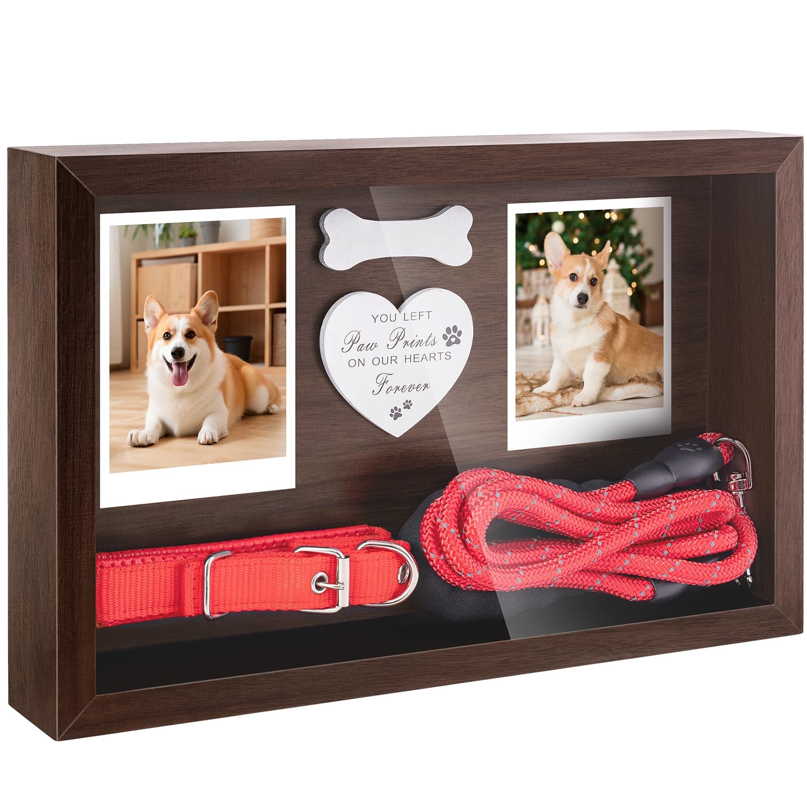 FITWOWFIT marco conmemorativo para perros, frente acrílico para una exhibición clara de recuerdos.