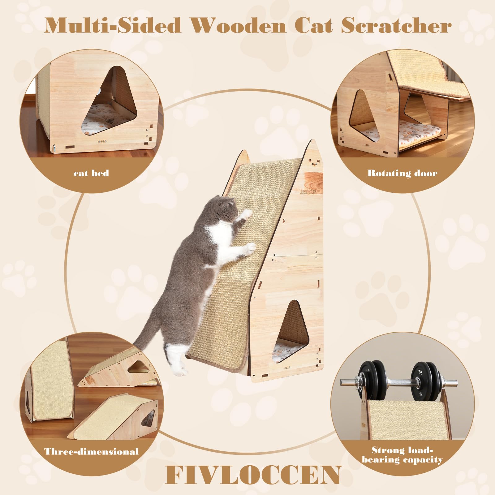 FIVLOCCEN estructura de madera estable y resistente