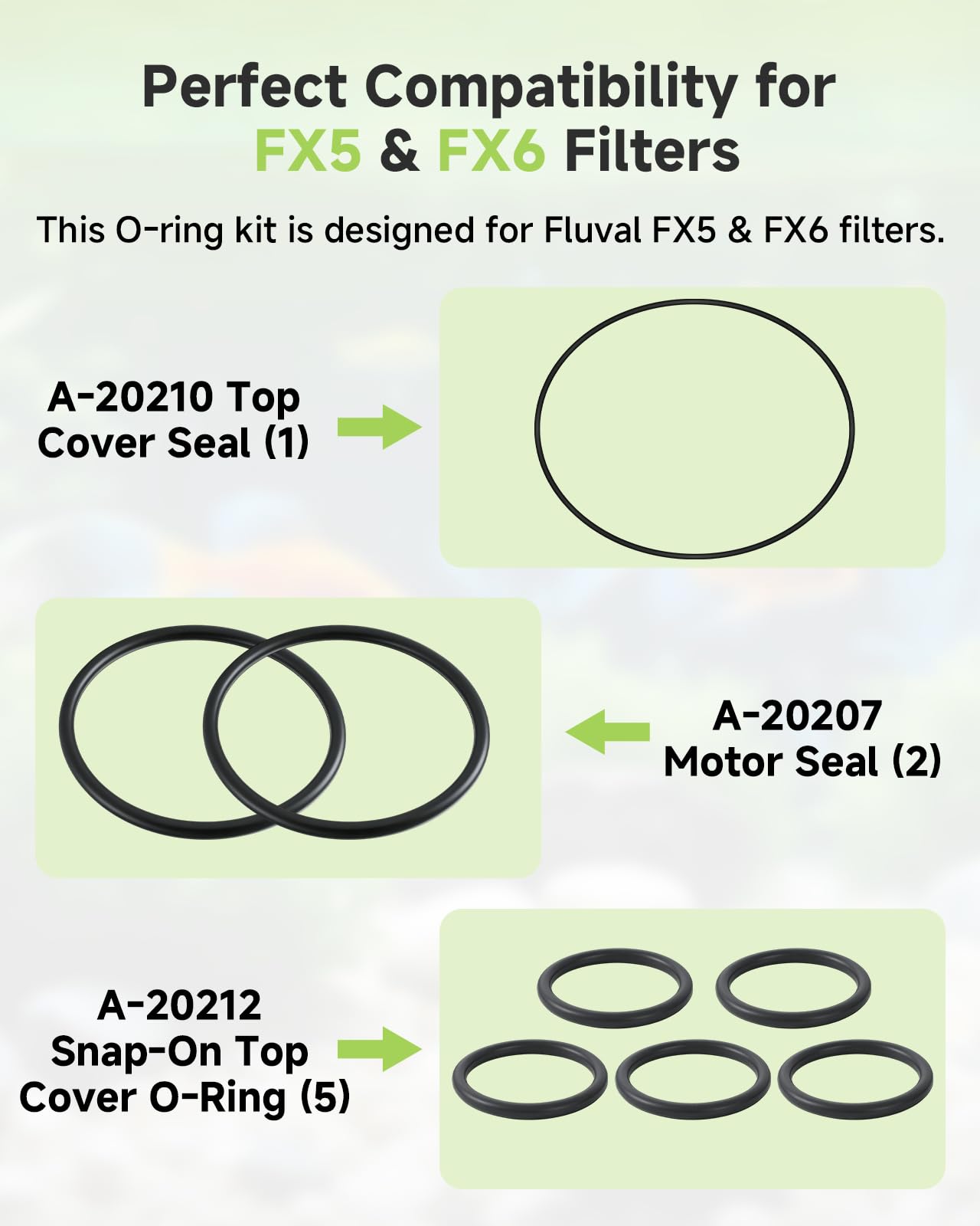 FixBear junta de motor para Fluval FX6 instalación rápida y segura