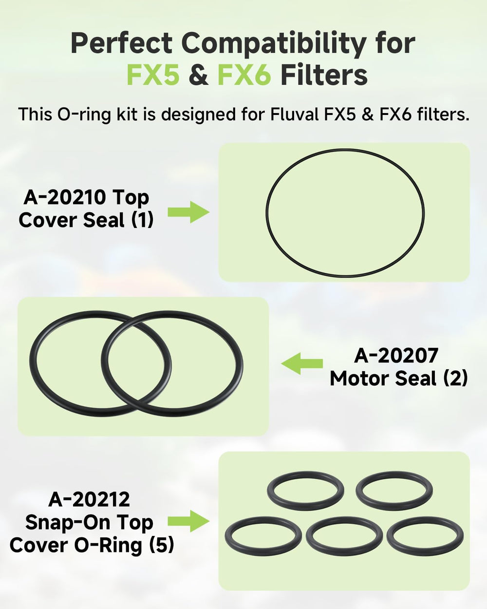 FixBear junta de motor para Fluval FX6 instalación rápida y segura