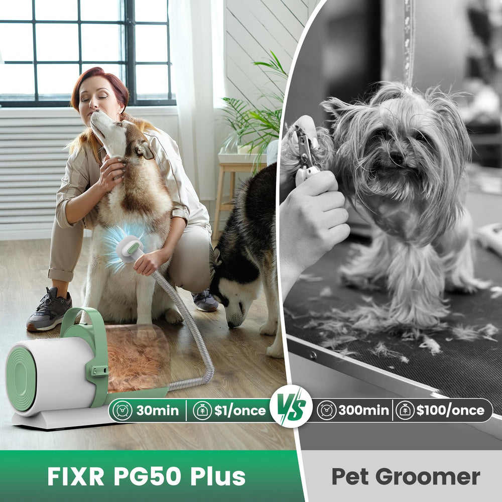 Cuatro guias de recorte FIXR PG50 Plus, longitudes para diferentes pelajes.