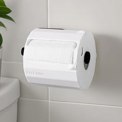 Protector FIYEMNI para papel higiénico con cubierta; evita desgarros y desperdicio.