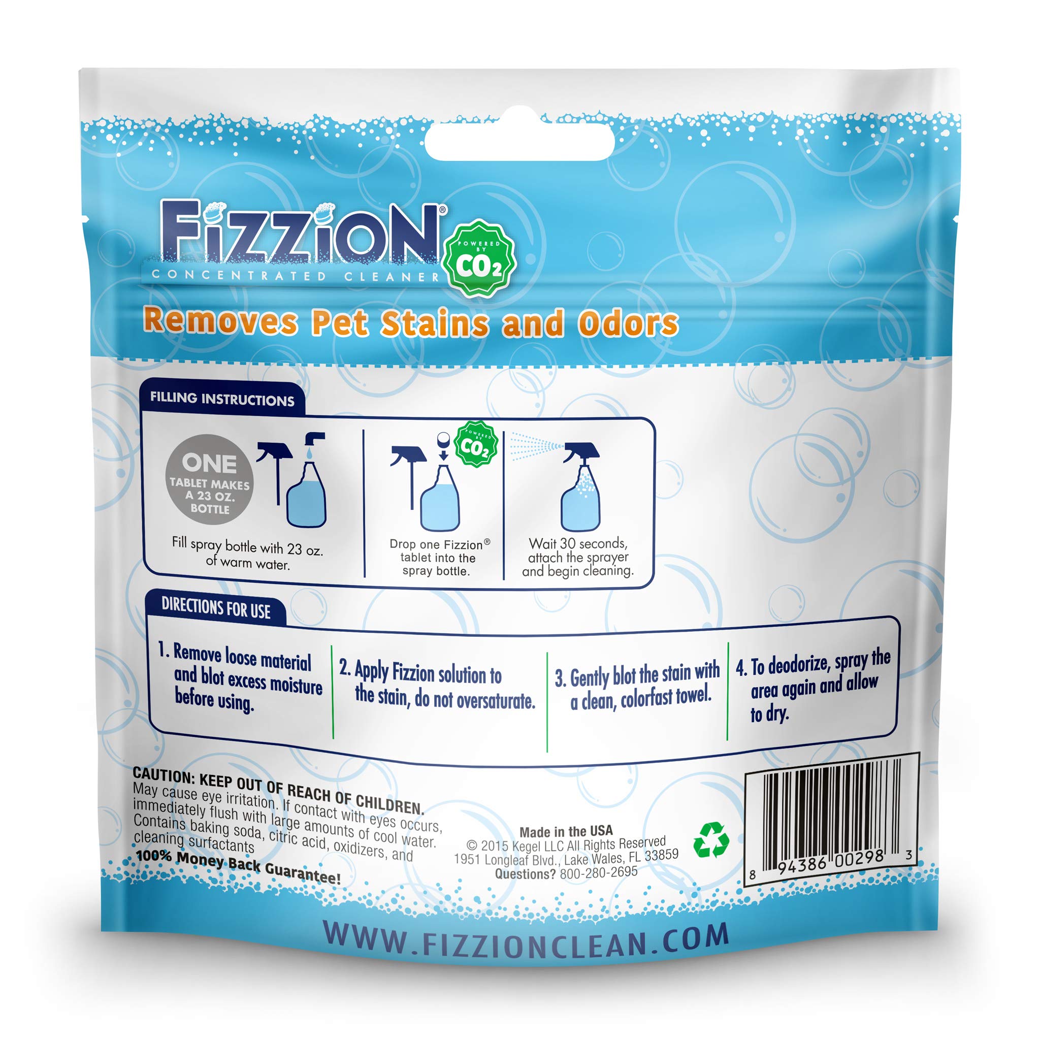 Fizzion bote original, uso seguro alrededor de mascotas y niños