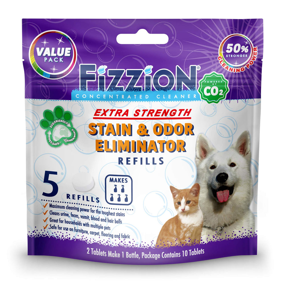 Fizzion tableta para manchas de mascotas, eliminación rápida y segura en casa