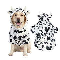 FLAdorepet disfraz de perro vaca frontal para fiesta de disfraces, cómodo.