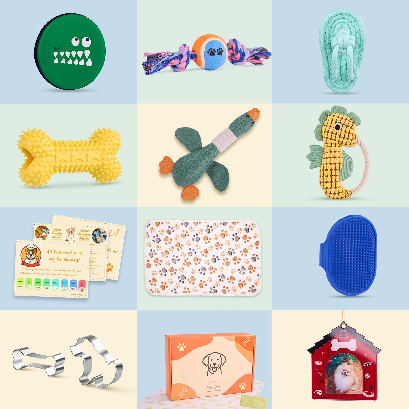 Flair Gifts kit nuevo cachorro con manta acogedora para descanso cómodo