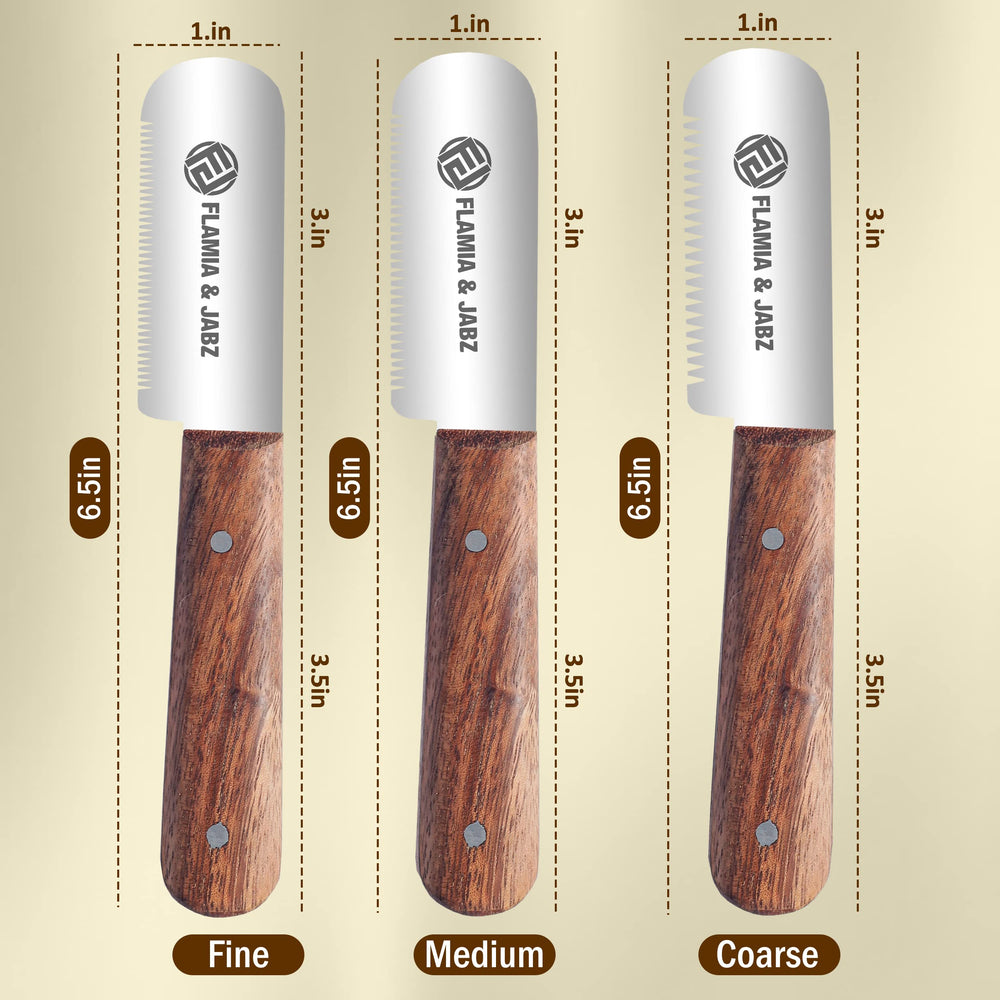 Cuchillo deslanado profesional Flamia JABZ, hoja de acero inoxidable japonés.