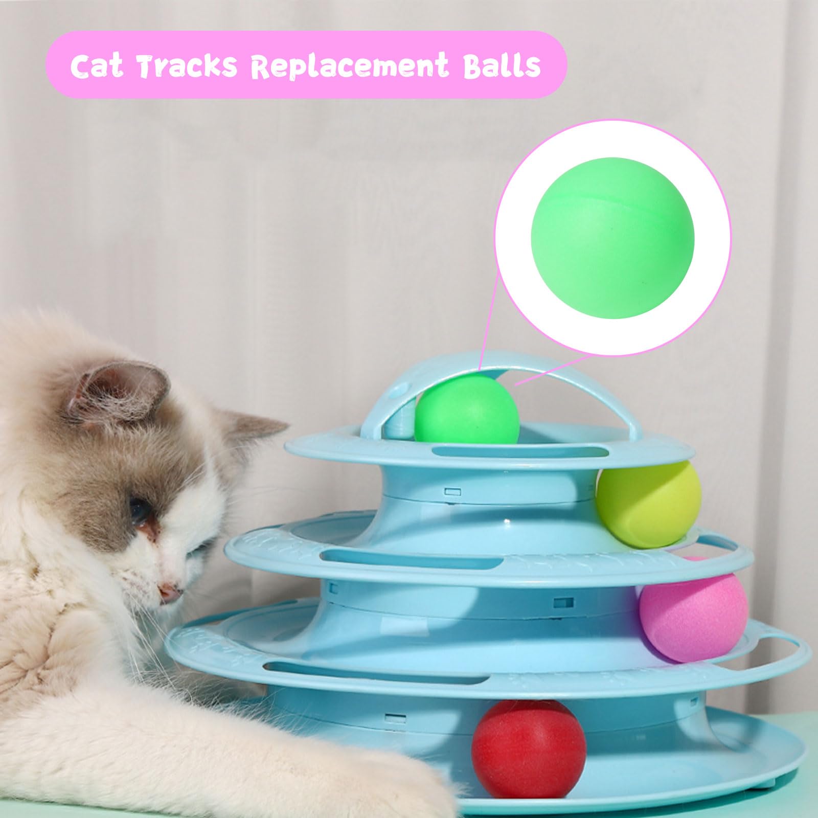 Flashine bolas de pista: carrera de juego para gatos en interiores.