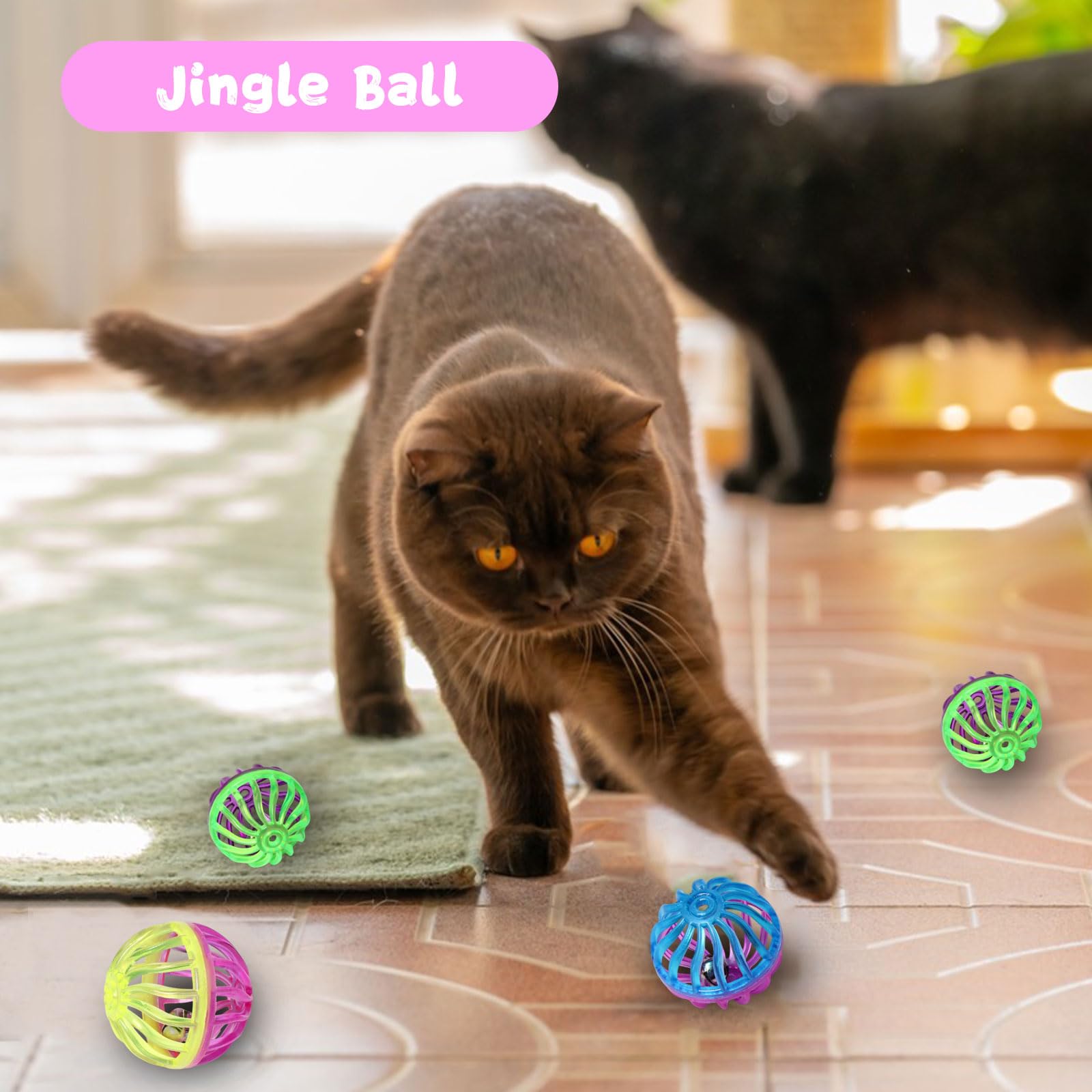 Flashine conjunto de juguetes para gatos en interior: versatilidad y diversión.