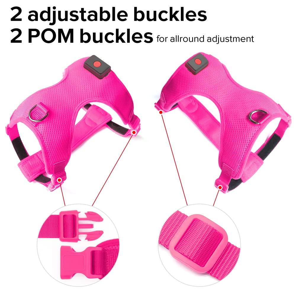 Flashseen arnés LED para perros malla suave y ajuste cómodo