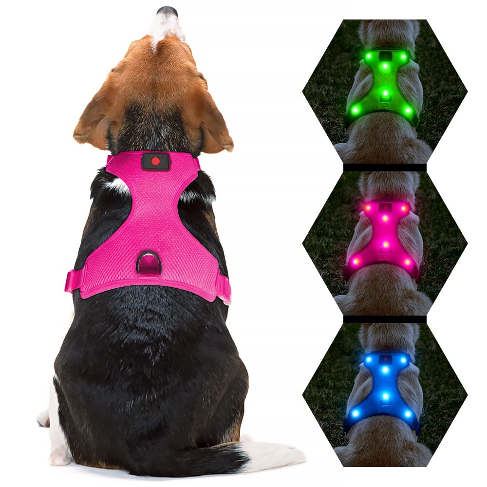 Flashseen arnés LED para perros con cinta reflectante para mayor visibilidad