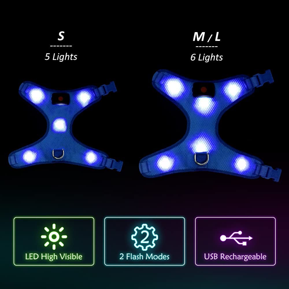 Arnés Flashseen LED con dos modos de iluminación para distintos entornos.