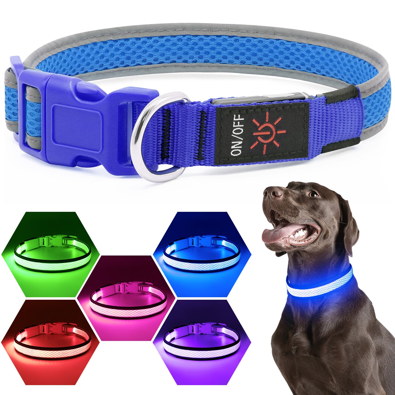 Flashseen collar LED noche para paseos visibles