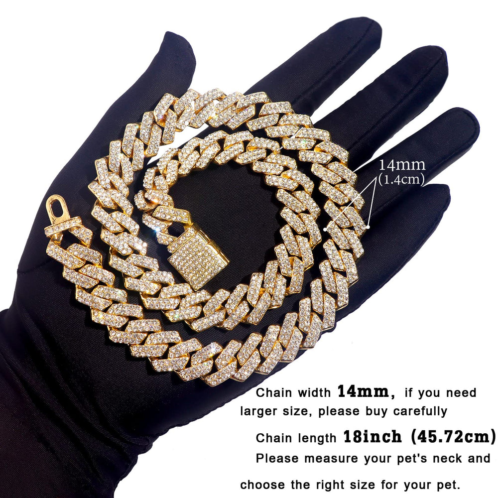 Flatfoosie collar-cadena cubana cierre-seguro, ideal para paseos seguros