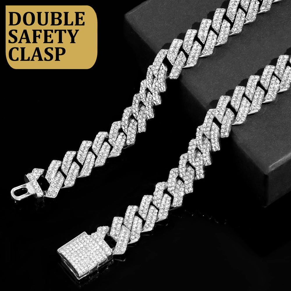 Flatfoosie collar para perros y gatos, diseño cubano plata.
