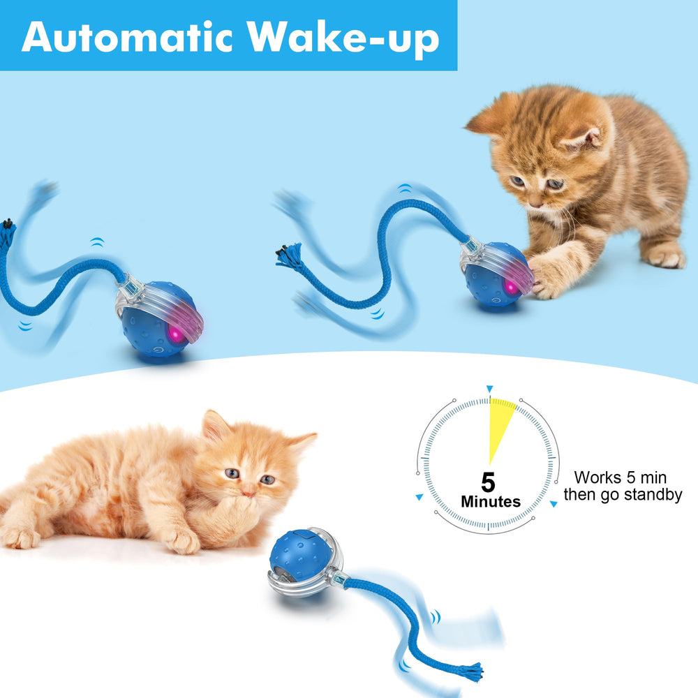 FLERDMAU bola de silicona ecológica para gatos, juego silencioso y seguro