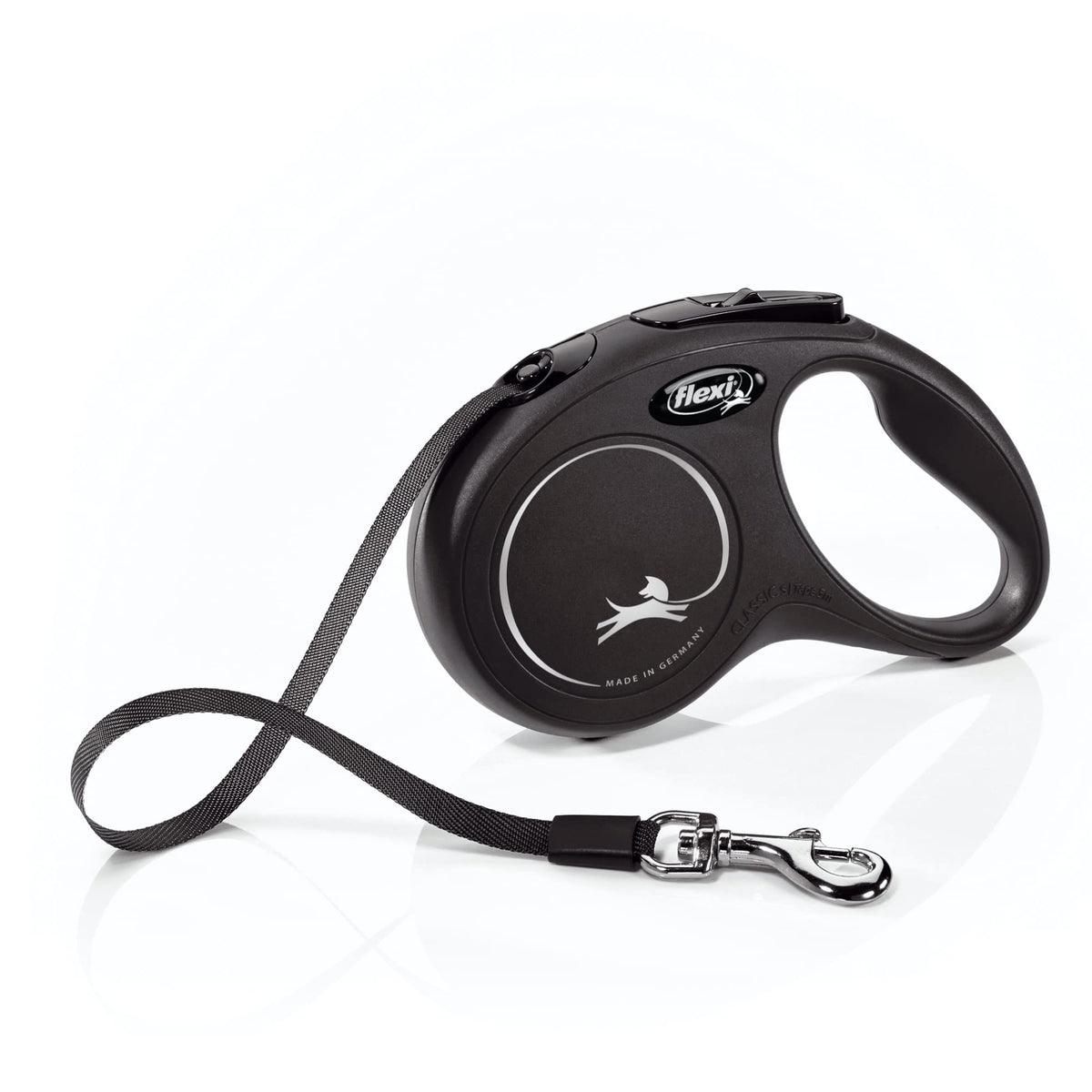 FLEXI New Classic: correa retráctil para perros pequeños, 16 ft, paseo cómodo y control seguro.