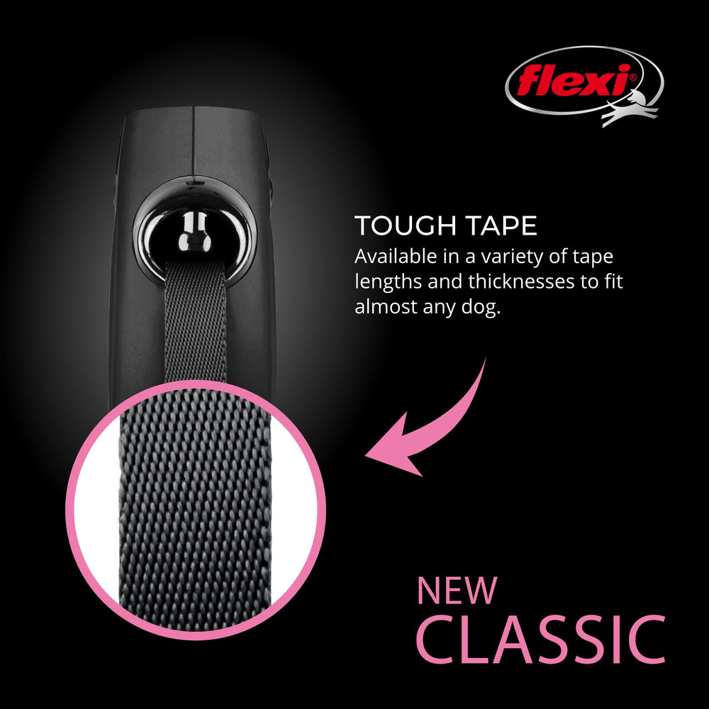 FLEXI New Classic: pausa y bloqueo fáciles para un paseo tranquilo y seguro.