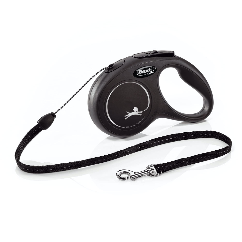 FLEXI Nueva Clásica con cordón retráctil y mango ergonómico para paseos cómodos.