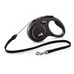 FLEXI Nueva Clásica con cordón retráctil y mango ergonómico para paseos cómodos.