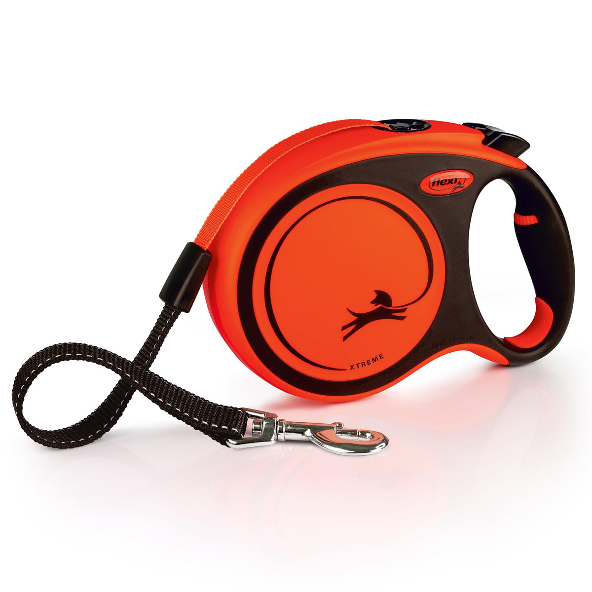 FLEXI Xtreme, cinta retráctil para perros grandes con control seguro.