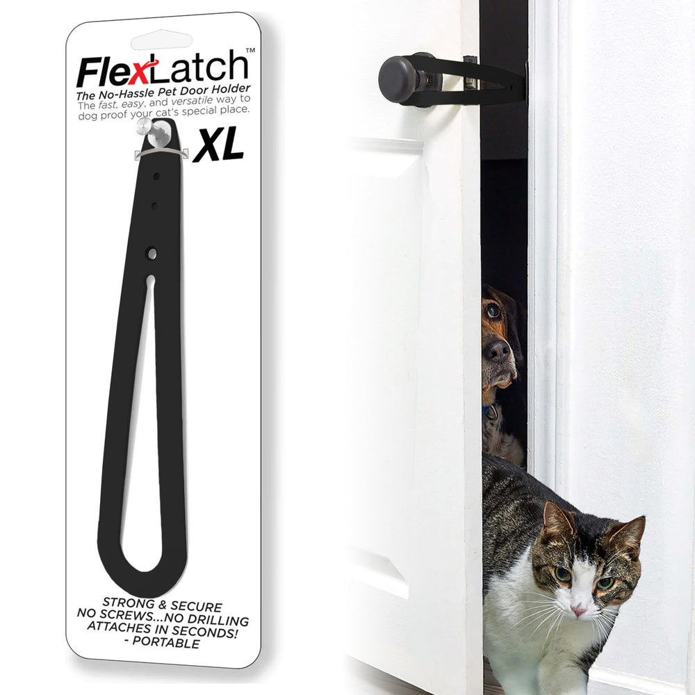 FlexLatch cerradura-puerta-gato-negro para mantener gatos dentro