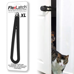FlexLatch cerradura-puerta-gato-negro para mantener gatos dentro