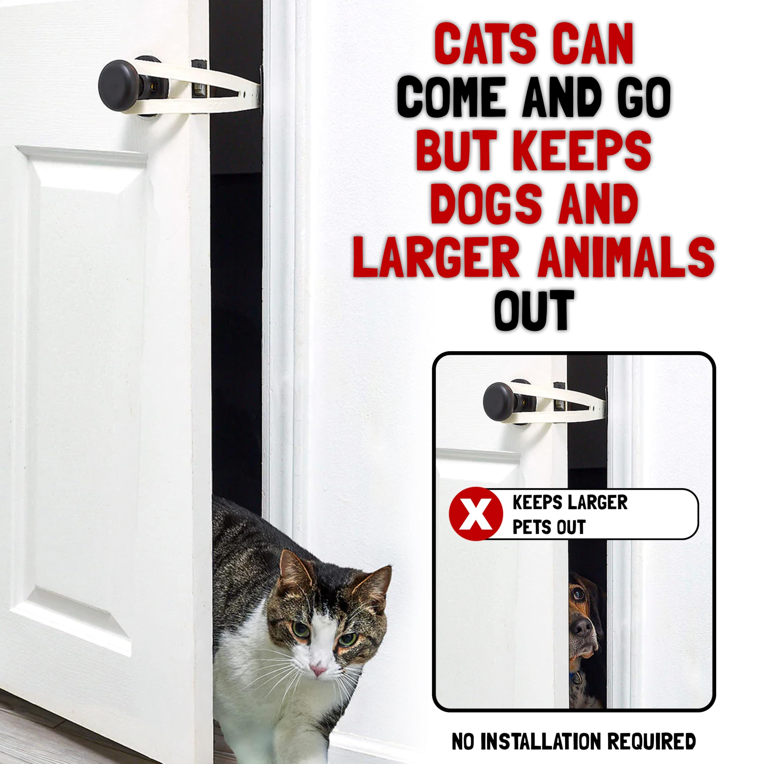 FlexLatch uso-diario-puerta-gato para acceso cómodo