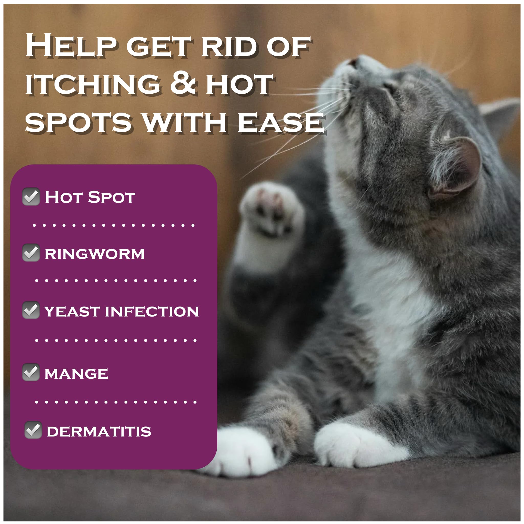 FlexTran Feline Ring Care: uso diario para mantenimiento de la piel saludable.