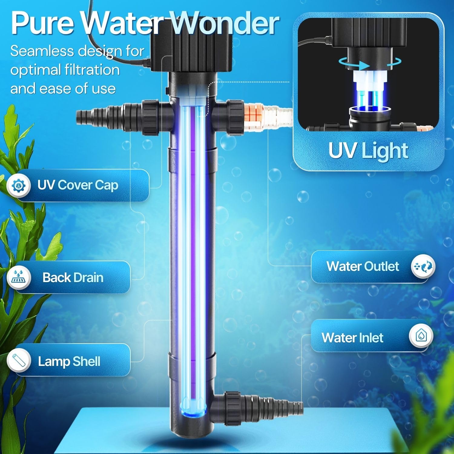 Flexzion Pond UV 55W: carcasa duradera para exterior