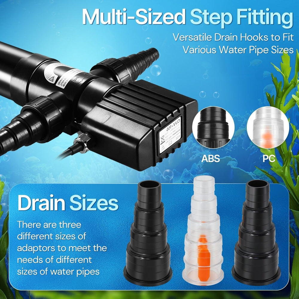 Flexzion Pond UV 55W: entrada de agua para esterilización eficiente
